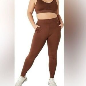 PINK Active High Waist Brown Leggings XS
